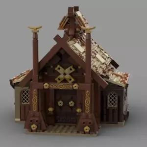 MOC 매직 링 영화 중세 건축 철공소 모델 DIY 조립 빌딩 블록 선물