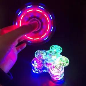 크리스탈 빛나는 자이로 스코프 LED 라이트 Spinner 손으로 만든 를위한 압력 감소