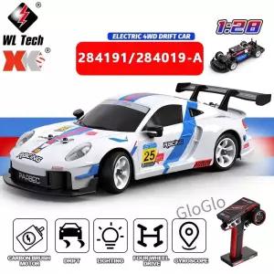 WLtoys 1/28 284191 284019-A 업그레이드된 자이로스코프 2.4G RC 드리프트카 4륜구동 고속 리모컨