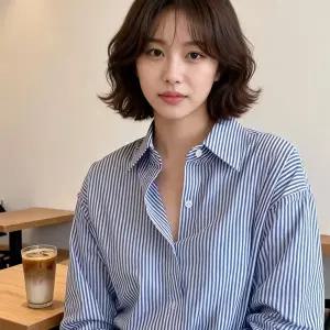 긴팔 스트라이프 셔츠 줄무늬 출근룩 데이트룩 오피스룩 남방 가을