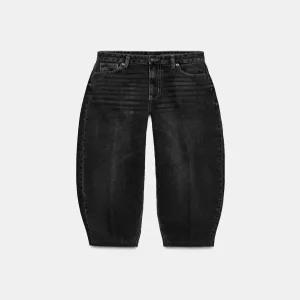 ZARA ZW 컬렉션 하이라이즈 테이퍼드 청바지 - 블랙 6840/240/800