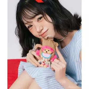 JOSEPHSTACEY LPK Mini Multi Pouch Monchhichi Girl Beige with Ribbon Wappen Red 2398566