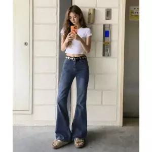 MILLIONCOR 포미 워시드블루 스판 부츠컷 데님팬츠 2385462