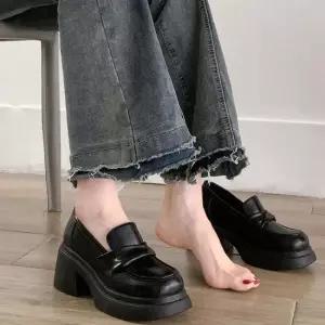 로퍼 블로퍼 운동화 여성 리본 통굽 페니 구두