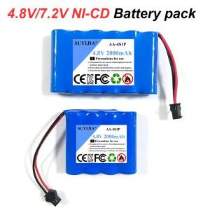 AA 4.8V 2000mAh 7.2V 니켈 카드뮴 충전식 배터리 팩 리모컨 자동차 장난감 전동 공구용