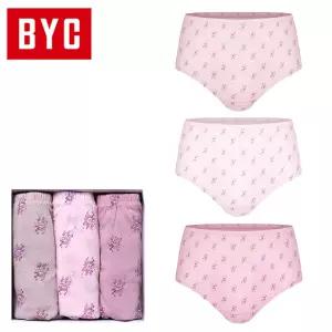 [BYC] WCF9147 메가스타맥시여성삼각팬티3매입_화이트나염
