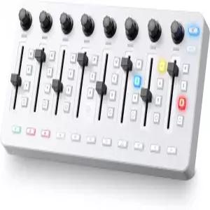 Vangoa 무선 MIDI 컨트롤러 믹서 PC 및 Mac용 USB 키보드 휴대용 디자인 43개의 백라이트 버튼 LED가
