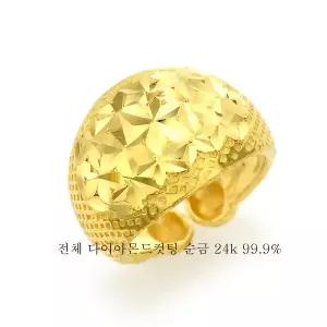 순금 돌반지 백일반지 반지 24k 99.9 3.75g 전체 모양 아기반지 다이아몬드 컷