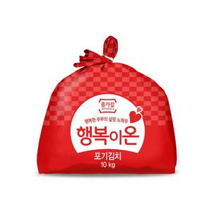 종가 행복이온 배추 포기김치 10kg 고급 배추 생김치 맛있는곳 국산 HACCP