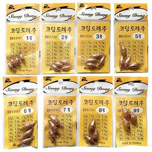 성동 코팅 도래추  봉돌 민물낚시소품