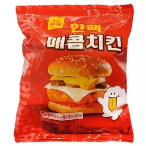 한맥 매콤치킨버거 190g x 10개 햄버거