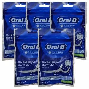 오랄비 C자형 치실 30개입 x 5개/