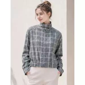 (레코브) 체크 린넨 집업 자켓(LK61C5JK513X)