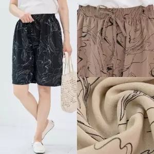 마미소 마블 반바지 여름 시원 레이온 패턴 5부 바캉스 엄마 할머니 빅사이즈 40 60 마담 중년 여성 옷