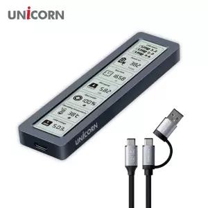 유니콘 스마트LCD 알루미늄 M.2 NVME SSD외장하드케이스 USB3.2Gen2 10Gbps A+C타입젠더 MSD-L50
