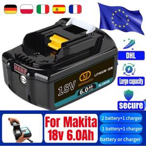 Makita 18V 배터리 6000mAh 용 새 원본 DTD173 DHP487 DJV182 전문 전동 공구와 호환 가능 보호