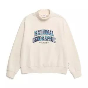 [내셔널지오그래픽]내셔널지오그래픽 N234WSW010 여성 하프넥 기모 맨투맨 CRYSTAL BEIGE