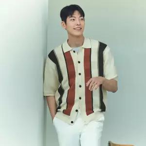 [파렌하이트] 스트라이프 반팔 가디건 (FIUCD8114)
