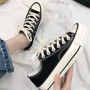캐주얼 캔버스화 데일리 플랫폼 키높이 여성 캔버스화 학생 4계절 스니커즈 운동화 베이직 클래식 단화