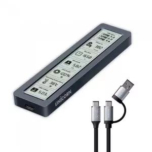유니콘 스마트LCD 알루미늄 M.2 NVME SSD외장하드케이스 USB3.2Gen2 10Gbps A+C타입젠더 MSD-L50 2386262 J