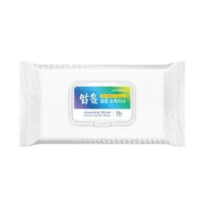 New VBS 맑음 살균 소독 티슈 72매 20개 1박스/학생/물티슈/손소독/손세정/휴대용/에탄올/물휴지/손소독제