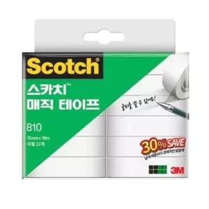 테이프컷터기 매직테이프 12 세이빙 3M)스카치 리필(810R-12 18M 팩