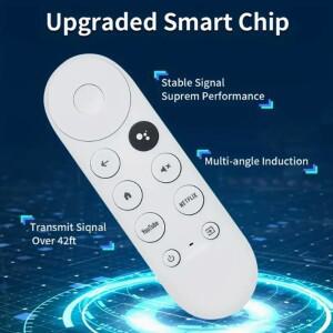 Google Chromecast 4K Snow 스마트 TV 스트리밍 스틱 리모컨 G9N9N과 호환되는 교체 음성