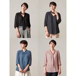 [Elegance Madam]카타리나 타이 블라우스 2종 KYU2BL0405_P427623006