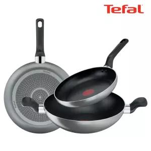 [테팔] 팬&냄비 매트 그레이 3종세트 (프라이팬 24cm + 28cm + 볶음팬 28cm)