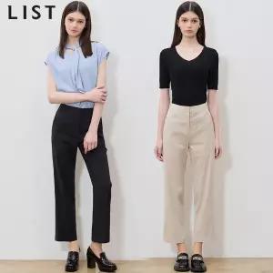 [리스트(LIST)] 미니멀 린넨 스트레이트 팬츠 (택가격: 198000원)