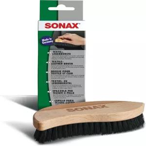 SONAX 섬유 및 가죽 브러시 원단 가구 천 알칸타라 표면용 전문 실내 청소 내구성 좋고 인체공학적인