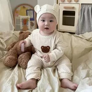 베어 슈트 (보넷세트) MOR 남여자아기 돌백일 곰돌이