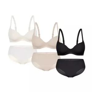 [Wonderbra] 일체형 볼륨몰드 노와이어 브라팬티 6종세트 택 1