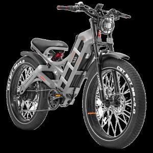 JYF 이아오라 로미오 프로 성인용 전기자전거 1200W 전동, 48V60AH 탈착식 배터리, MAX 25MPH 속도, 포크