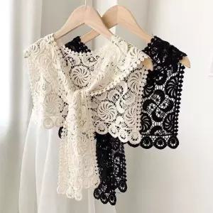레이어드 펀칭 어깨숄 케이프 4color DK-0559 여성 간절기 봄여름 디자인니트 시스루 어깨 가디건