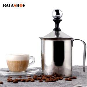 800ML 스테인레스 우유 Frother 폼 메이커 더블 메쉬 우유 크리머 우유 거품기 커피 카푸치노 믹서 계란 비터 주방