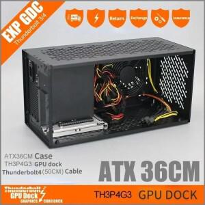 노트북 GPU 독 그래픽 카드 외장 Thunderbolt3/4 w SFX/ATX 금속 케이스, TH3P4G3 PD 60W 85W