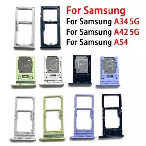 삼성 호환 A34 A42 5G A54 Sim 카드 슬롯 트레이 홀더 리더 소켓 교체 부품 핀 듀얼