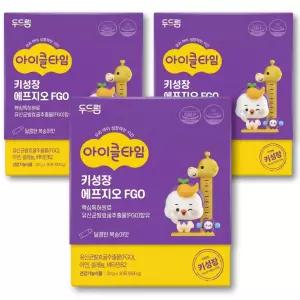 아이클타임 키성장 에프지오 FGO 복숭아맛 젤리스틱 30포x3박스 유산균발효굴추출물