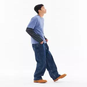 리 맨 릴랙스드핏 데님 팬츠 인디고 다크 LE2503IP32ID 5296873