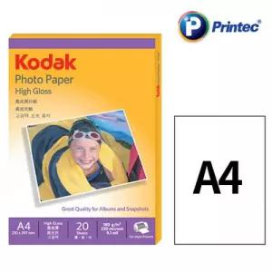 광택포토용지(180g A4 20매 4027-306 Kodak)