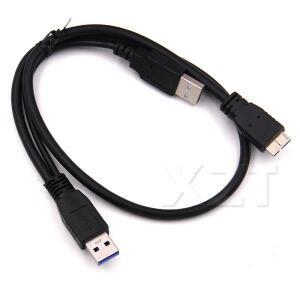 USB 3.0 HDD 데이터 코드, 외장 모바일 하드 드라이브 디스크 케이블용 추가 전원 포함, A 타입 to 마이크