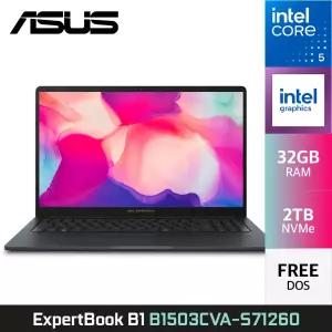 ASUS ExpertBook B1 B1503CVA-S71260 코어5 120U AI코파일럿 비즈니스 노트북 32GB 2TB YO