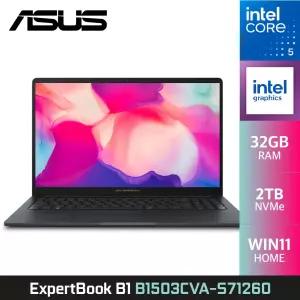 ASUS ExpertBook B1 B1503CVA-S71260 코어5 120U AI코파일럿 비즈니스 노트북 32GB 2TB WIN11 HOME YO