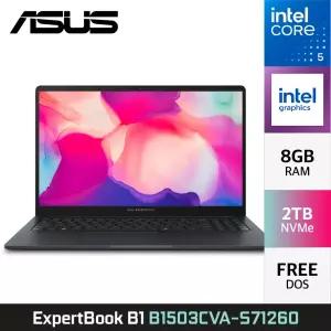 ASUS ExpertBook B1 B1503CVA-S71260 코어5 120U AI코파일럿 비즈니스 노트북 8GB 2TB YO