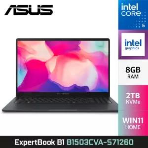 ASUS ExpertBook B1 B1503CVA-S71260 코어5 120U AI코파일럿 비즈니스 노트북 8GB 2TB WIN11 HOME YO