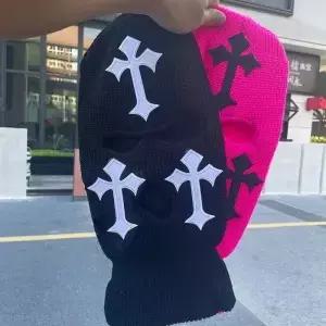 육군 전술 CS 겨울 스키 라이딩 마스크 비니 무도회 파티 따뜻한 크로스 자수 3 홀 바라클라바 니트 모자