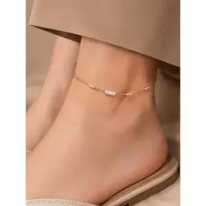 [미니멀피어싱]14K 18K 파베 큐빅 바 체인 발찌
