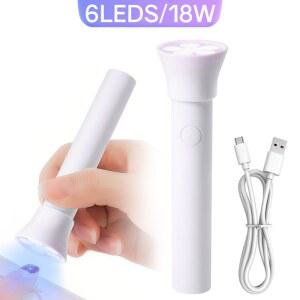 핀큐어램프 미니 UV LED 네일 건조기 18W 도구에 건조 경화 램프 손전등 휴대용 USB 충전식