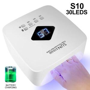 핀큐어램프 30 LED 네일 램프 자동 센서 충전식 UV 광택 장비 경화 타이머